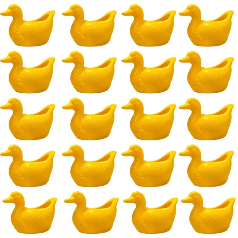 Set of 20 - 6.5 X 5.5 Inch Yellow Premium Duck Plastic Pot