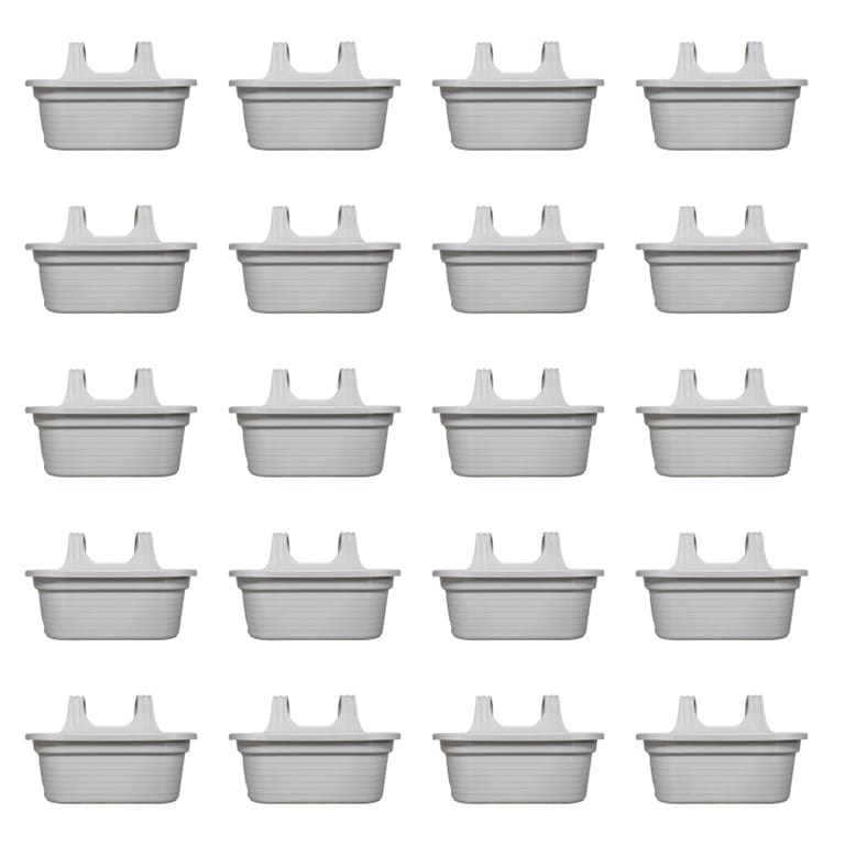 Set of 20 - 14 X 10 Inch White Double Hook Hanging Plastic Pot