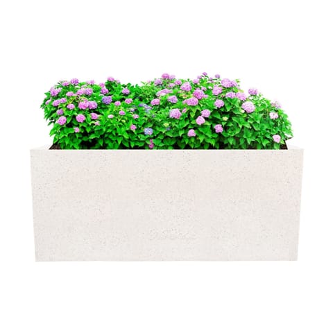 20 X 8 Inch White Premium Ortho Fiberglass Planter - Durable large size decoratiive fiber pot for indoor outdoor plants with 5 year warranty