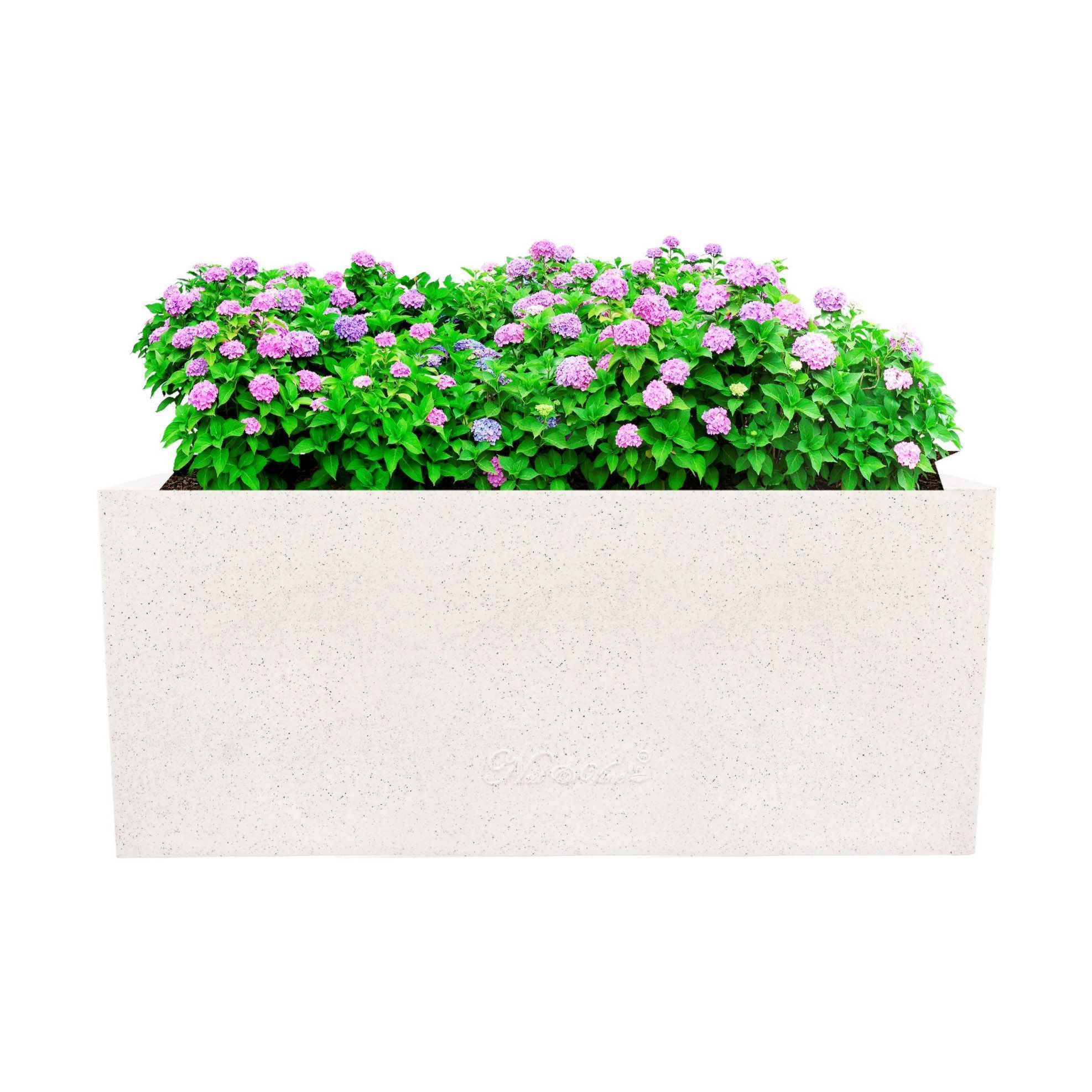20 X 8 Inch White Premium Ortho Fiberglass Planter - Durable large size decoratiive fiber pot for indoor outdoor plants with 5 year warranty