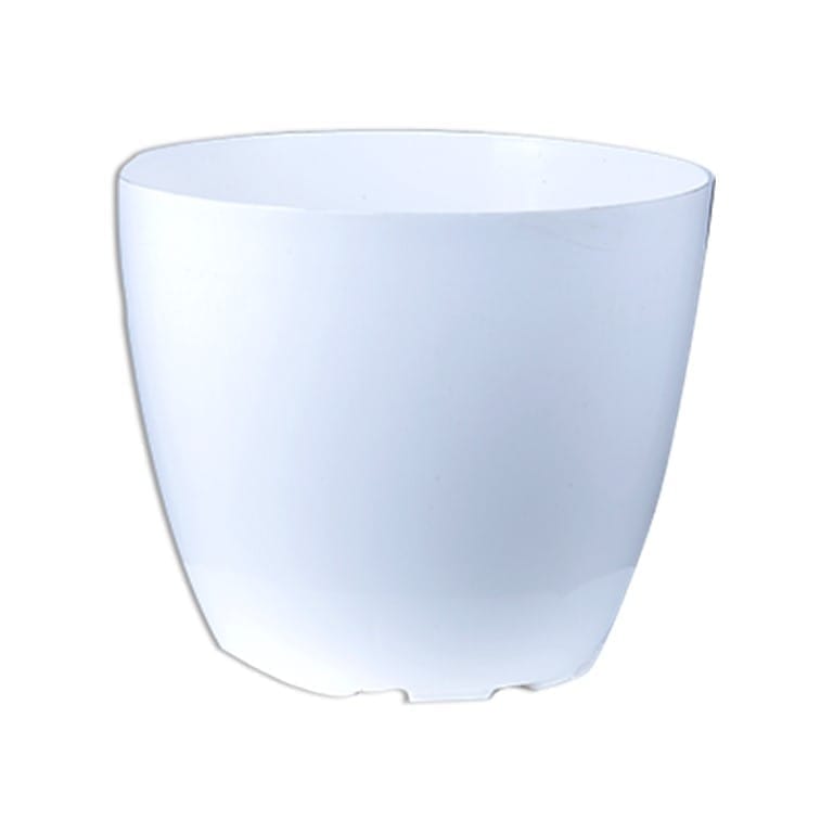 Buy 6 Inch White Premium Orchid Round Plastic Pot Online | Urvann.com 6 Inch White Premium Orchid Round Plastic Pot