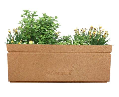 30 X 14 Inch Sandstone Premium Ortho Fiberglass Planter - Durable large size decoratiive fiber pot for indoor outdoor plants with 5 year warranty