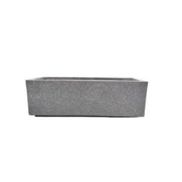 18 X 6 Inch Grey Premium Avis Fiberglass Planter - Durable large size decoratiive fiber pot for indoor outdoor plants with 5 year warranty