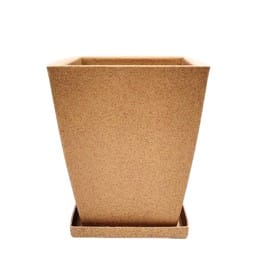 24 X 14 Inch Sandstone Premium Blaze Fiberglass Planter - Durable large size decoratiive fiber pot for indoor outdoor plants with 5 year warranty