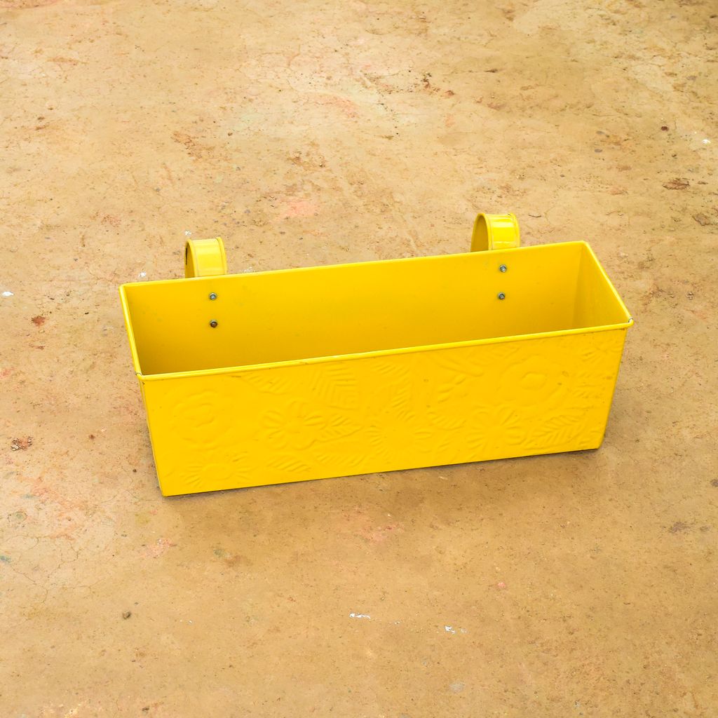 Buy 18 Inch Yellow Double Hook Steel Hanging Basket Online | Urvann.com 18 Inch Yellow Double Hook Steel Hanging Basket