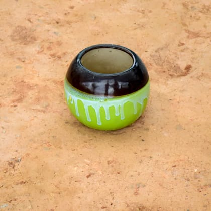 Buy 5 Inch Round shape Designer Ceramic Pot (any colour) (any design) Online | Urvann.com