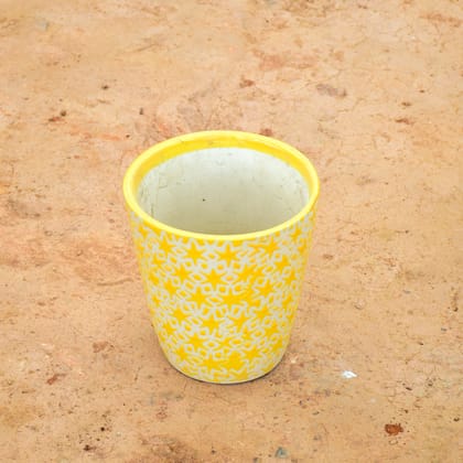 Buy 6 Inch Yellow Balti Designer Ceramic Pot (any design) Online | Urvann.com