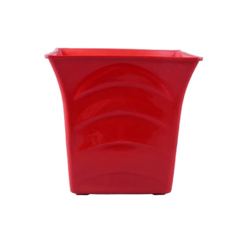 08 Inch Red Premium Tokyo Square Plastic Pot