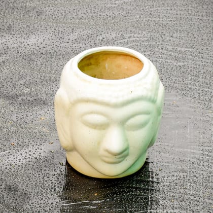 Buy 3 Inch Classy White Buddha Ceramic Pot Online | Urvann.com