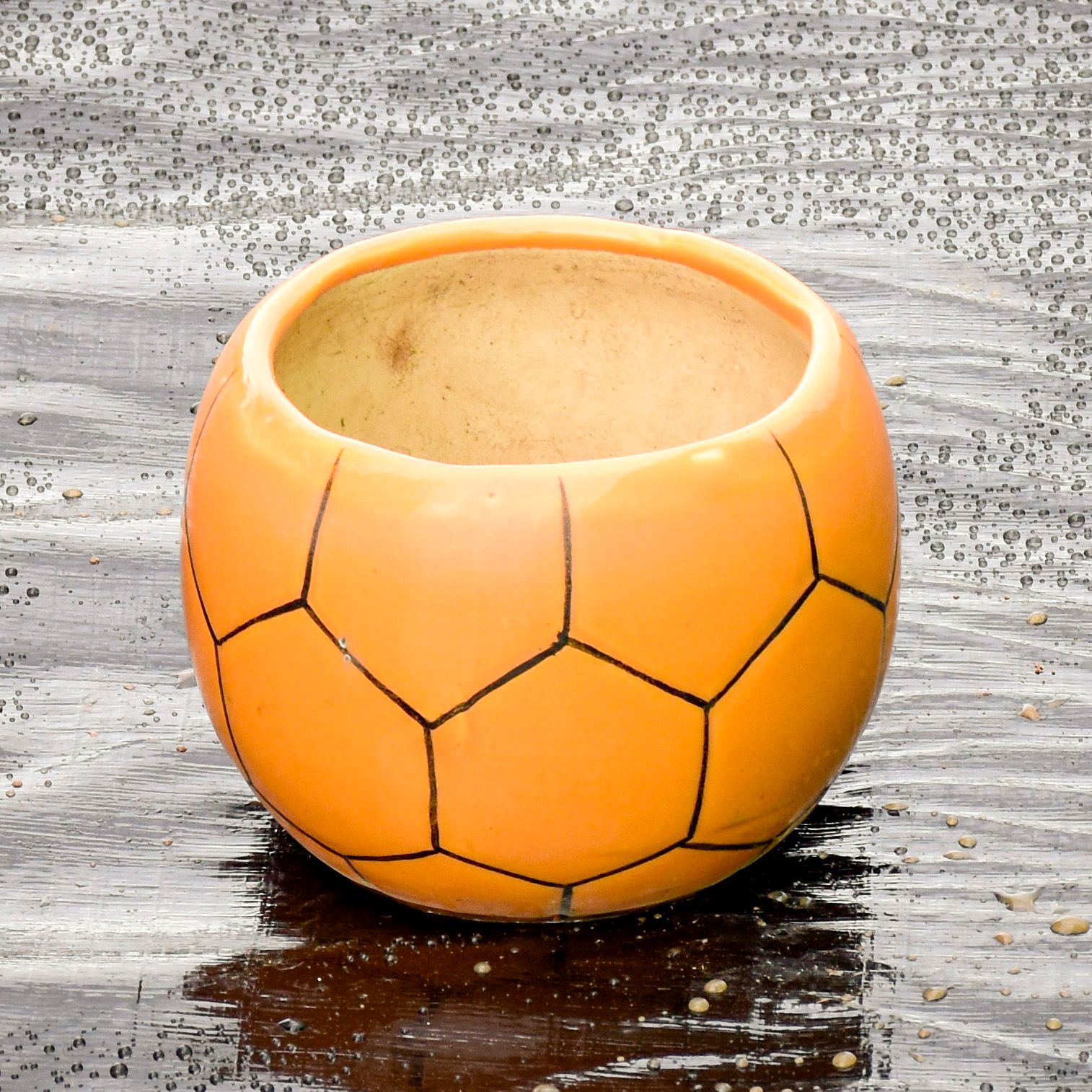 6 Inch Football Designer Ceramic Pot (any colour)