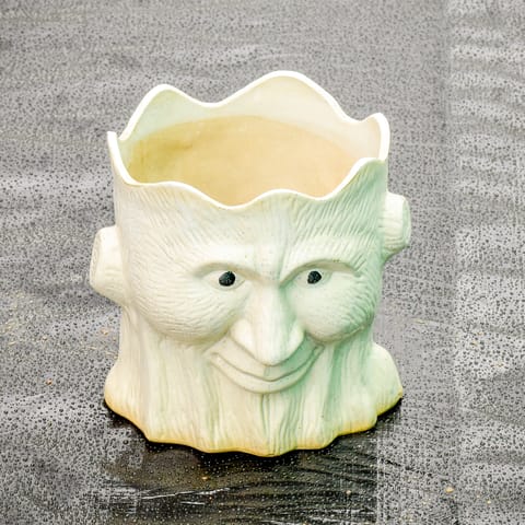 8 Inch White Face Designer Ceramic Pot