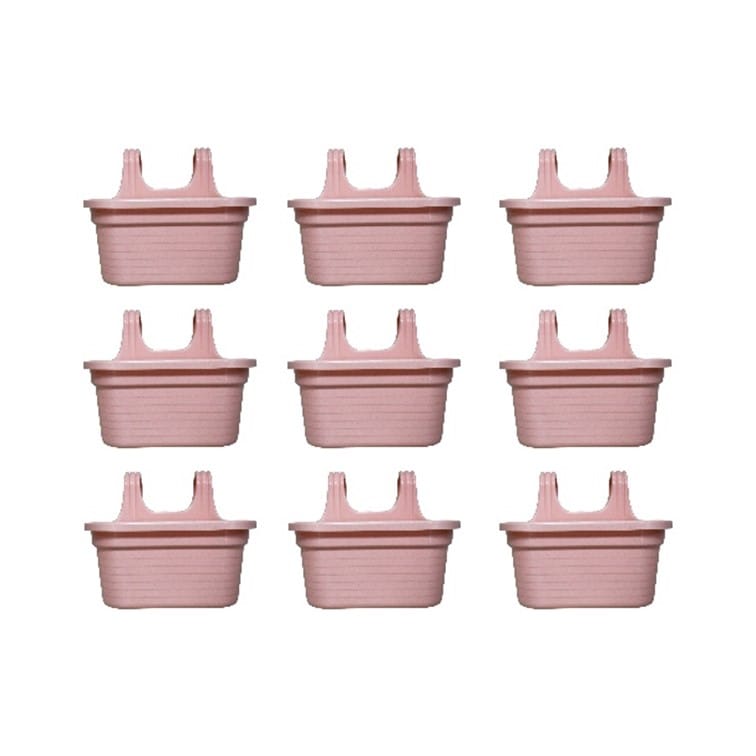 Buy Set of 9 - 14 X 10 Inch Pink Marble Double Hook Hanging Plastic Pot Online | Urvann.com Set of 9 - 14 X 10 Inch Pink Marble Double Hook Hanging Plastic Pot