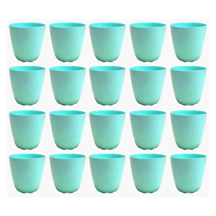 Set of 20 - 4 Inch Blue Marble Premium Orchid Round Plastic Pot