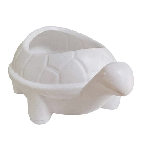 3 Inch White Premium Tortoise Plastic Pot