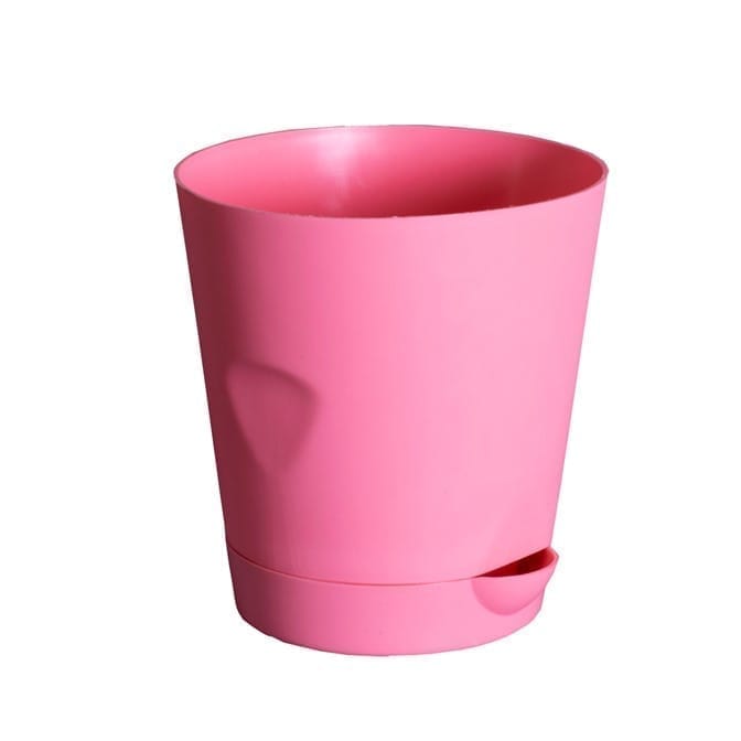 Buy 4 Inch Pink Florence Self Watering Pot Online | Urvann.com 4 Inch Pink Florence Self Watering Pot