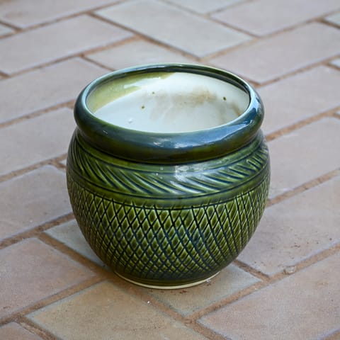 5 Inch Premium Matki Designer Ceramic Pot (any colour)