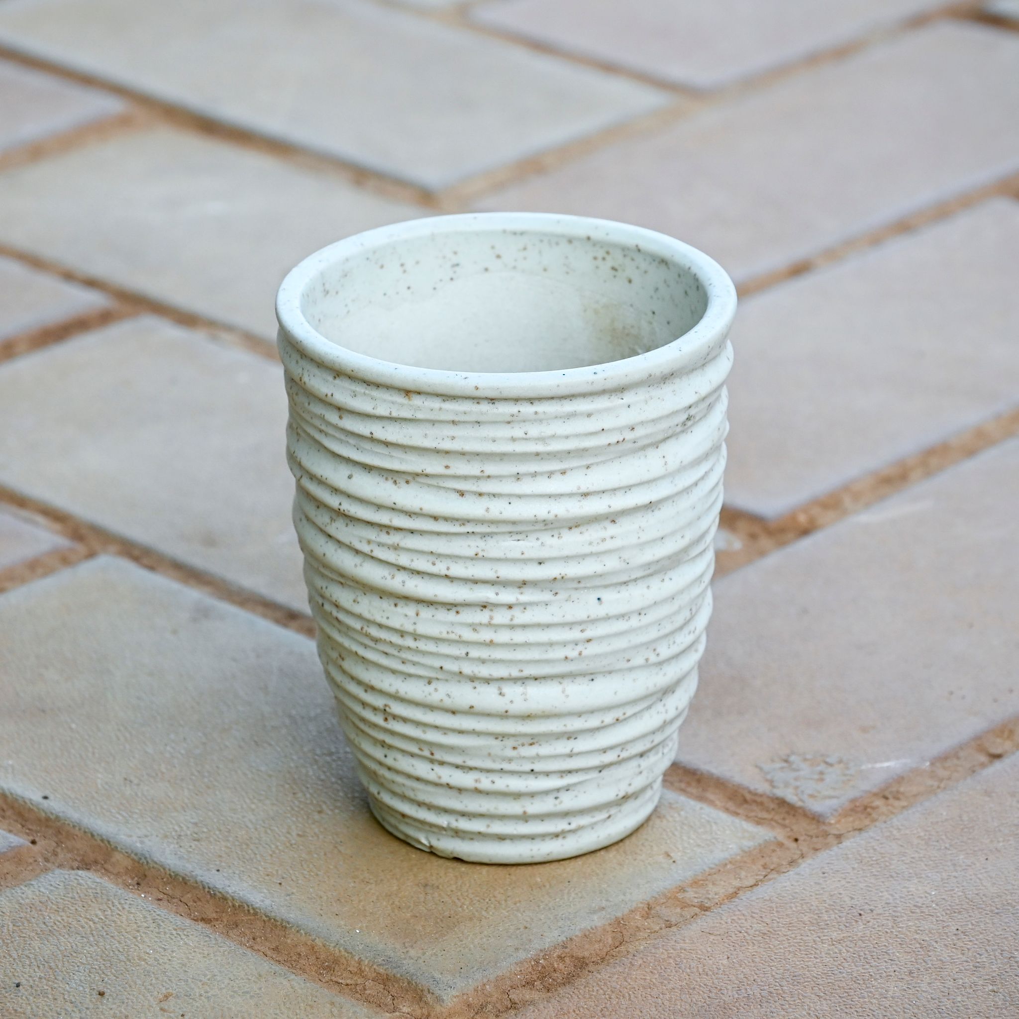 5 Inch White Glass Designer Ceramic Pot (any design) in 5 Inch Ceramic Pot