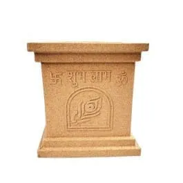 09 X 09 Inch Sandstone Premium Tulsi Planter Fiberglass Planter - Durable large size decoratiive fiber pot for indoor outdoor plants with 5 year warranty