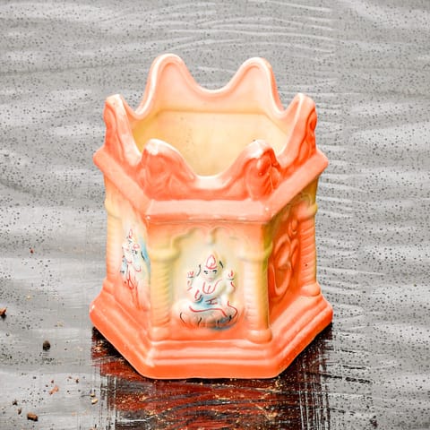 10 Inch Ganesha Designer Tulsi Ceramic Pot (any colour)