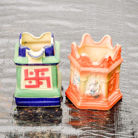 10 Inch (Ganesha Designer & Tulsi Designer) Tulsi Ceramic Pot (any colour)
