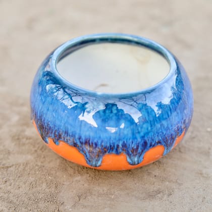 Buy 5 Inch Glossy Drip Glaze Premium Ceramic Pot (Any Colour) Online | Urvann.com