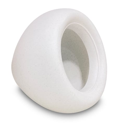 4 Inch White Apple Plastic Pot