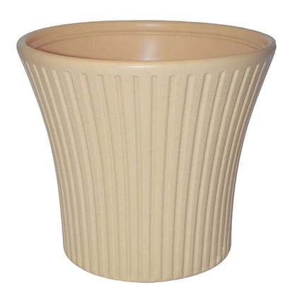 Buy 8 Inch Beige Sunrise Plastic Pot Online | Urvann.com