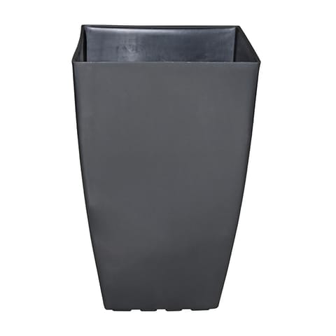 15 Inch Grey Square Tower Plastic Pot