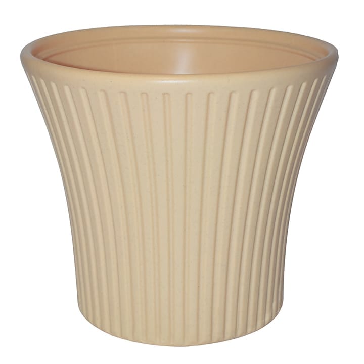 8 Inch Beige Sunrise Plastic Pot