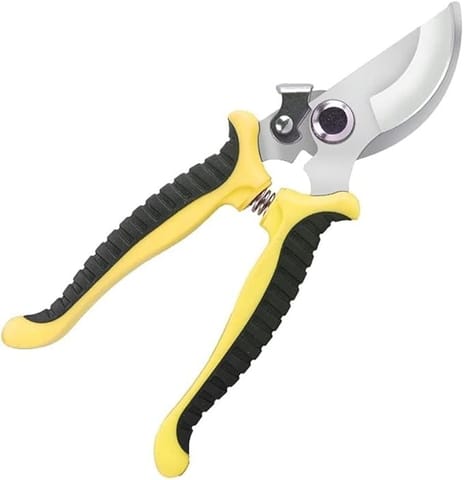 Premium Yellow Handle Pruner | Stainless Steel Heavy Duty Pruner, Aluminium- 1 Pcs