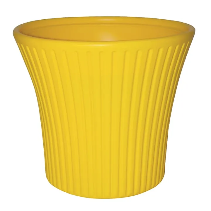 8 Inch Yellow Sunrise Plastic Pot