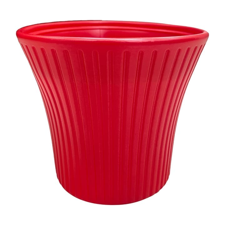 8 Inch Red Sunrise Plastic Pot