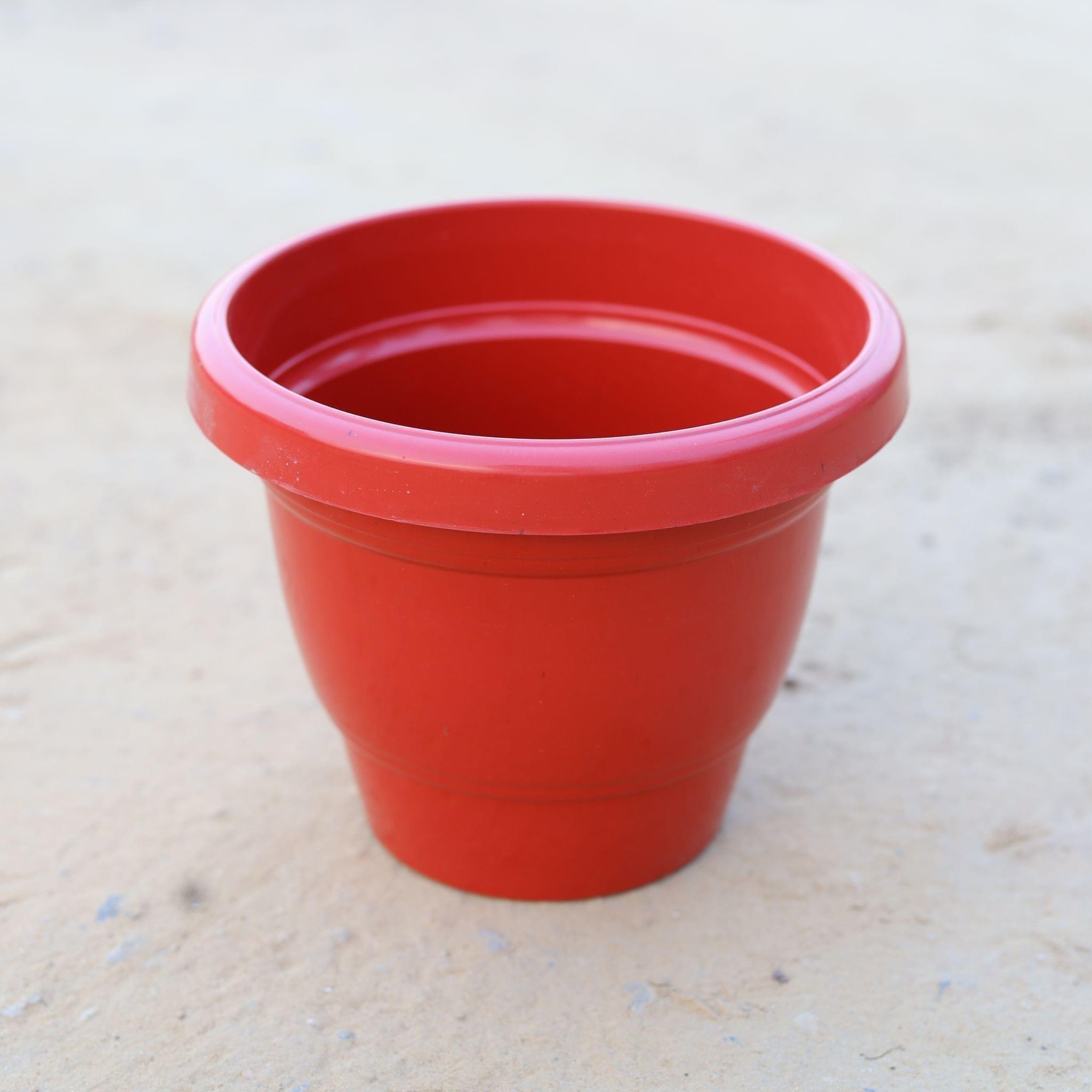 12 Inch Red Classy Plastic Pot