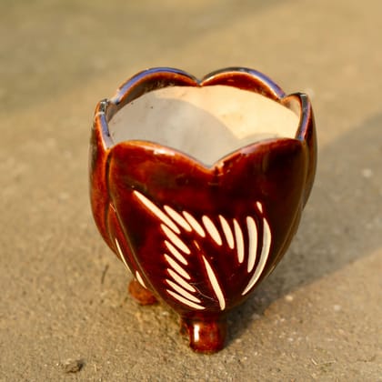 Buy 5 Inch Leg Designer Ceramic Pot (any colour & design) Online | Urvann.com