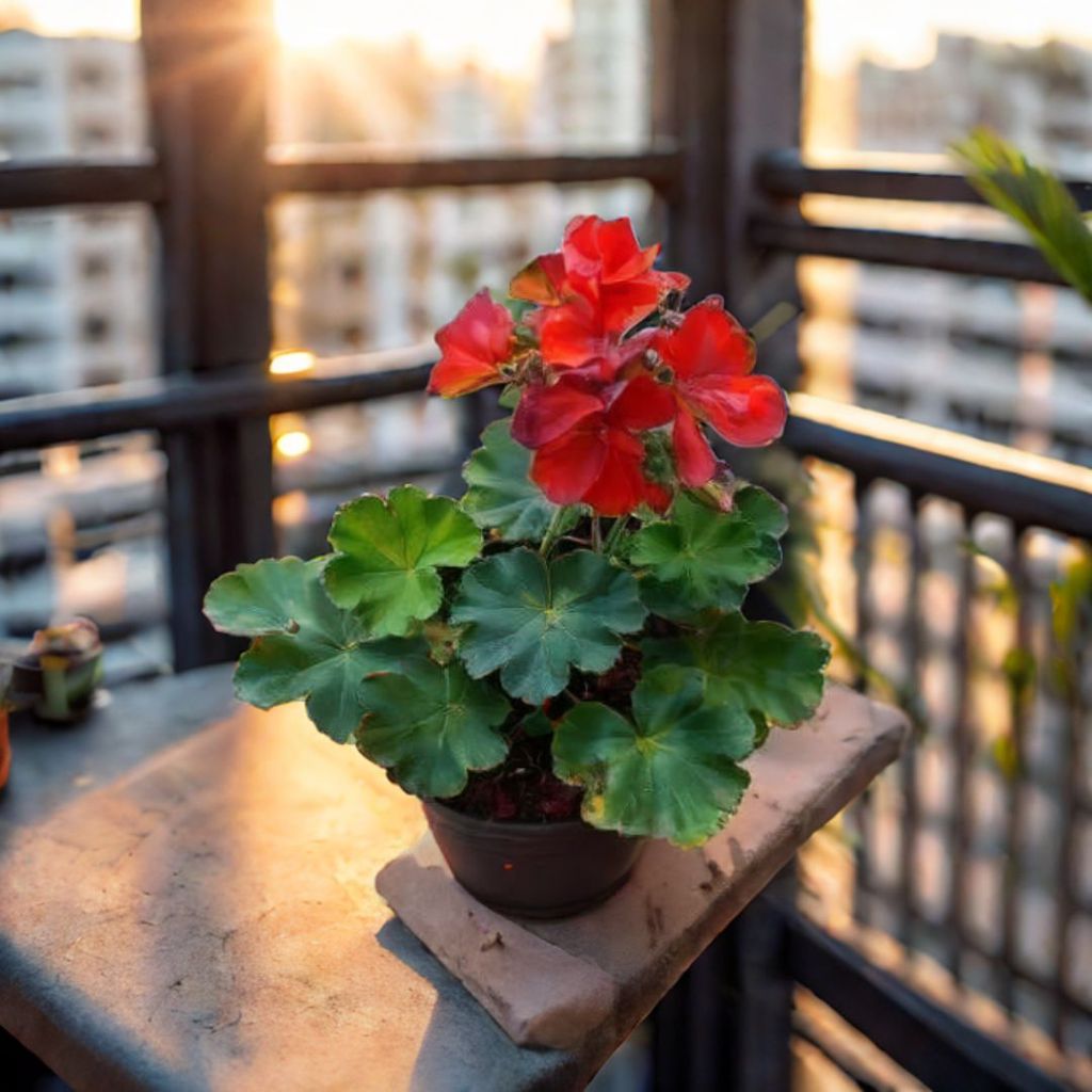 Geranium Red in 5 Inch Nursery Pot Geranium Red in 5 Inch Nursery Pot