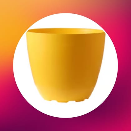 Free Gift - 4 Inch Yellow Premium Orchid Round Plastic Pot - Flash Sale