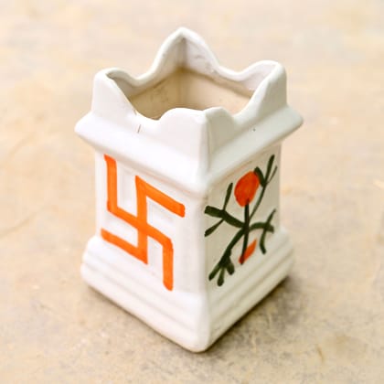 Buy 6 Inch Tulsi Designer Ceramic Pot (any colour & Design) Online | Urvann.com