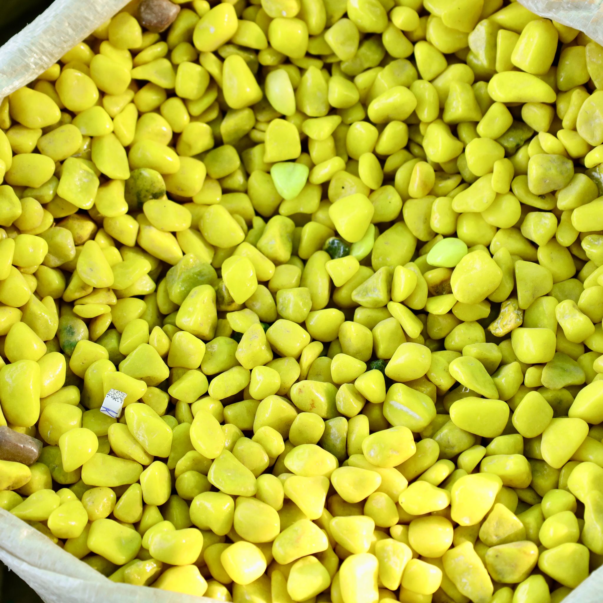 Decorative Small Yellow Pebbles - 1 Kg