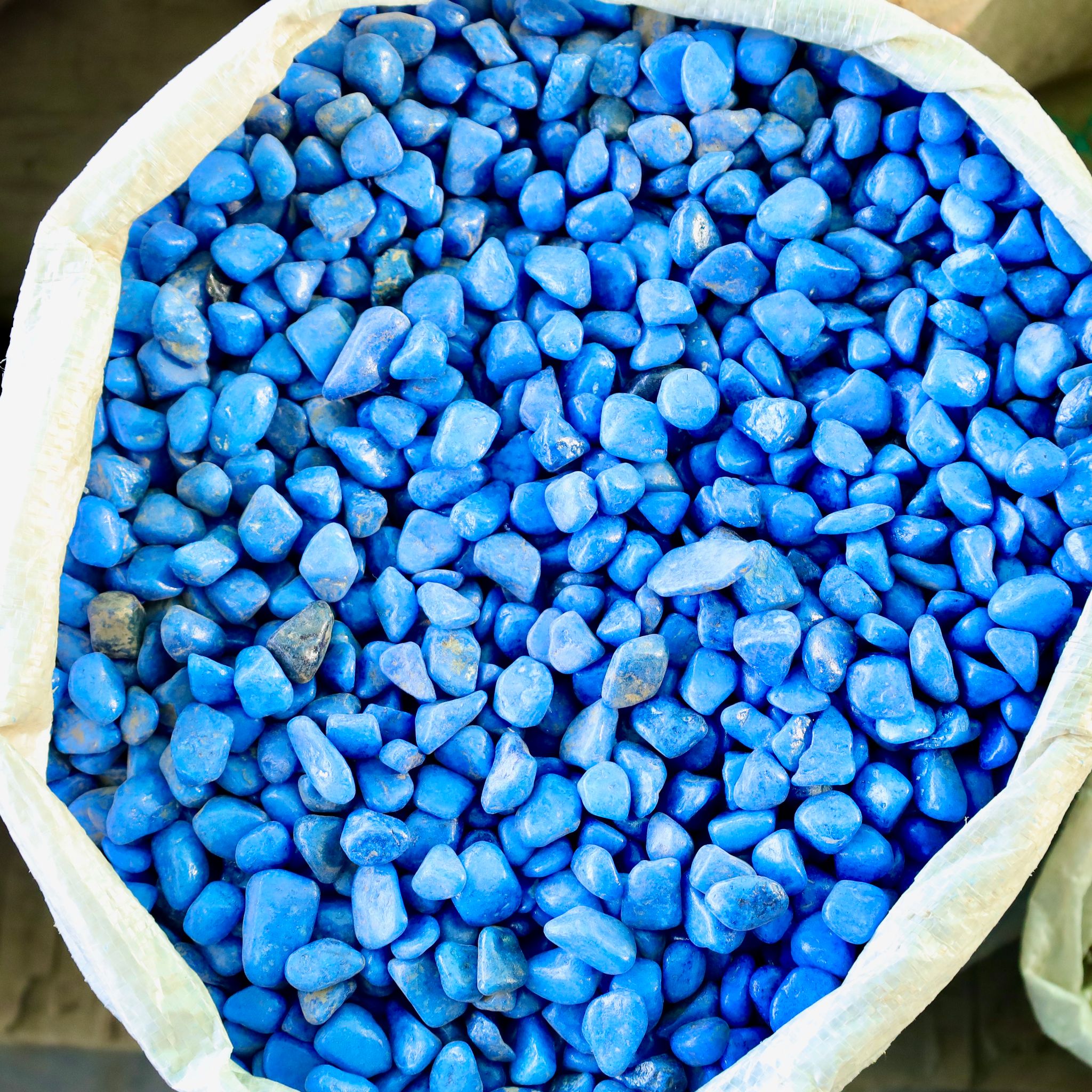 Decorative Small Blue Pebbles - 1 Kg
