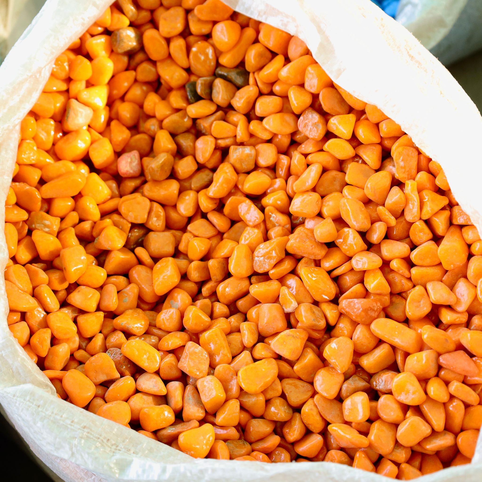 Decorative Small Orange Pebbles - 1 Kg