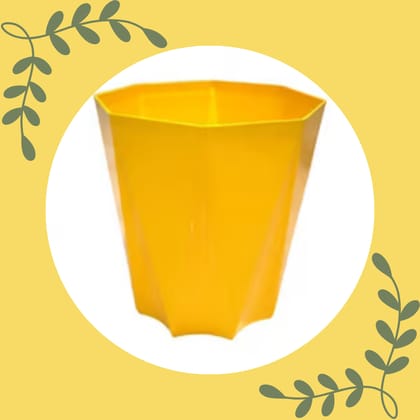 Free Gift - 4 Inch Yellow Premium Diamanti Plastic Pot - Flash Sale