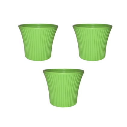 Buy Set of 3 - 8 Inch Green Sunrise Plastic Pot Online | Urvann.com