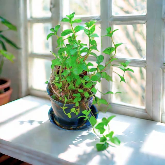 Mint / Pudina in 5 Inch Nursery Pot With Tray
