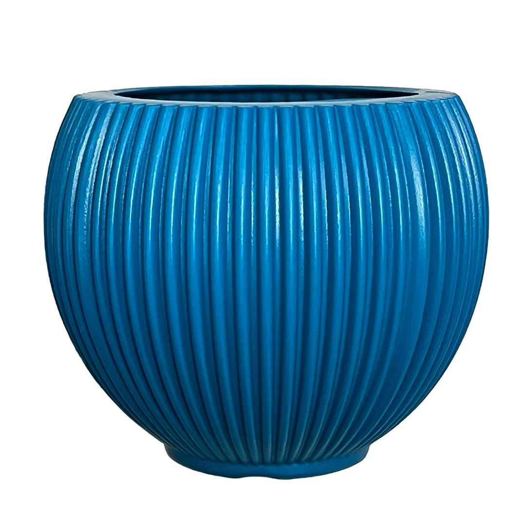 5 Inch Azure Blue Matt Sylvan Plastic Pot
