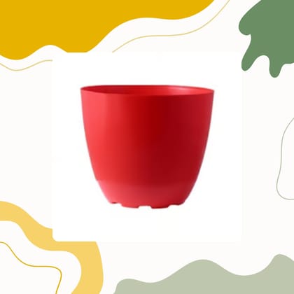 Free Gift - 4 Inch Red Premium Orchid Round Plastic Pot - Flash Sale