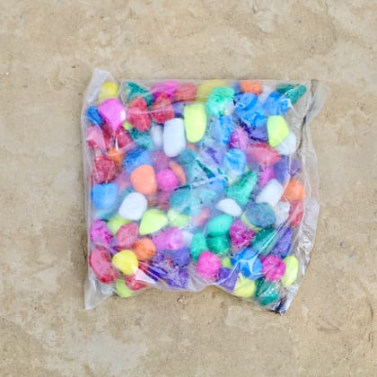 Buy Decorative Mix Coloured Pebbles - 500 gm in 500 Inch Nursery Bag Online | Urvann.com