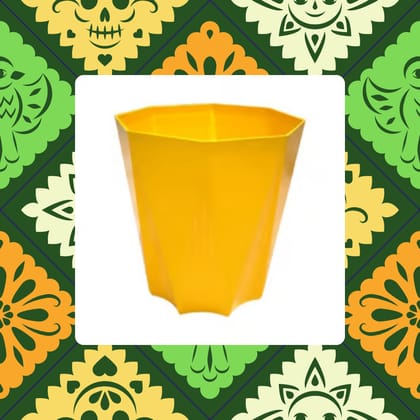 Free Gift - 4 Inch Yellow Premium Diamanti Plastic Pot - Flash Sale