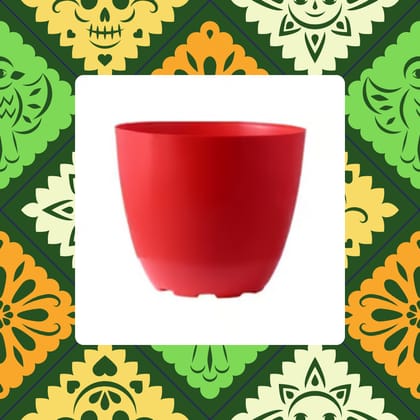Free Gift - 4 Inch Red Premium Orchid Round Plastic Pot - Flash Sale