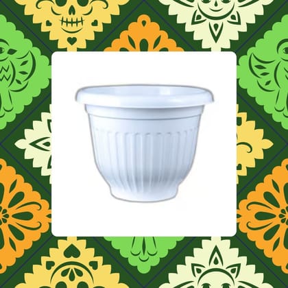 Free Gift - 8 Inch White Olive Plastic Pot - Flash Sale