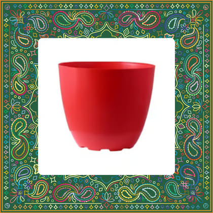 Free Gift - 4 Inch Red Premium Orchid Round Plastic Pot - Flash Sale
